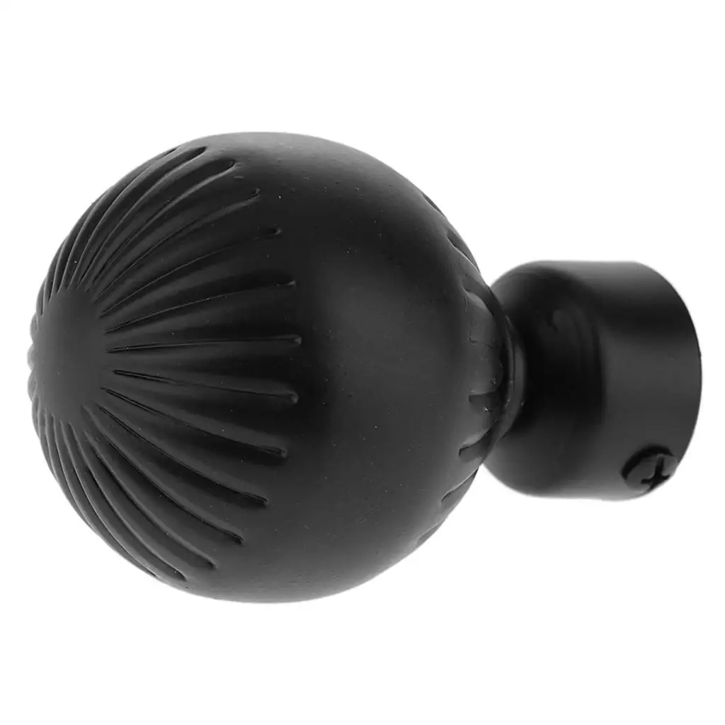 Aluminum Alloy Curtain Rod Ends Vintage Finial Decorative Pole Cap Window Treatment Hardware for Home