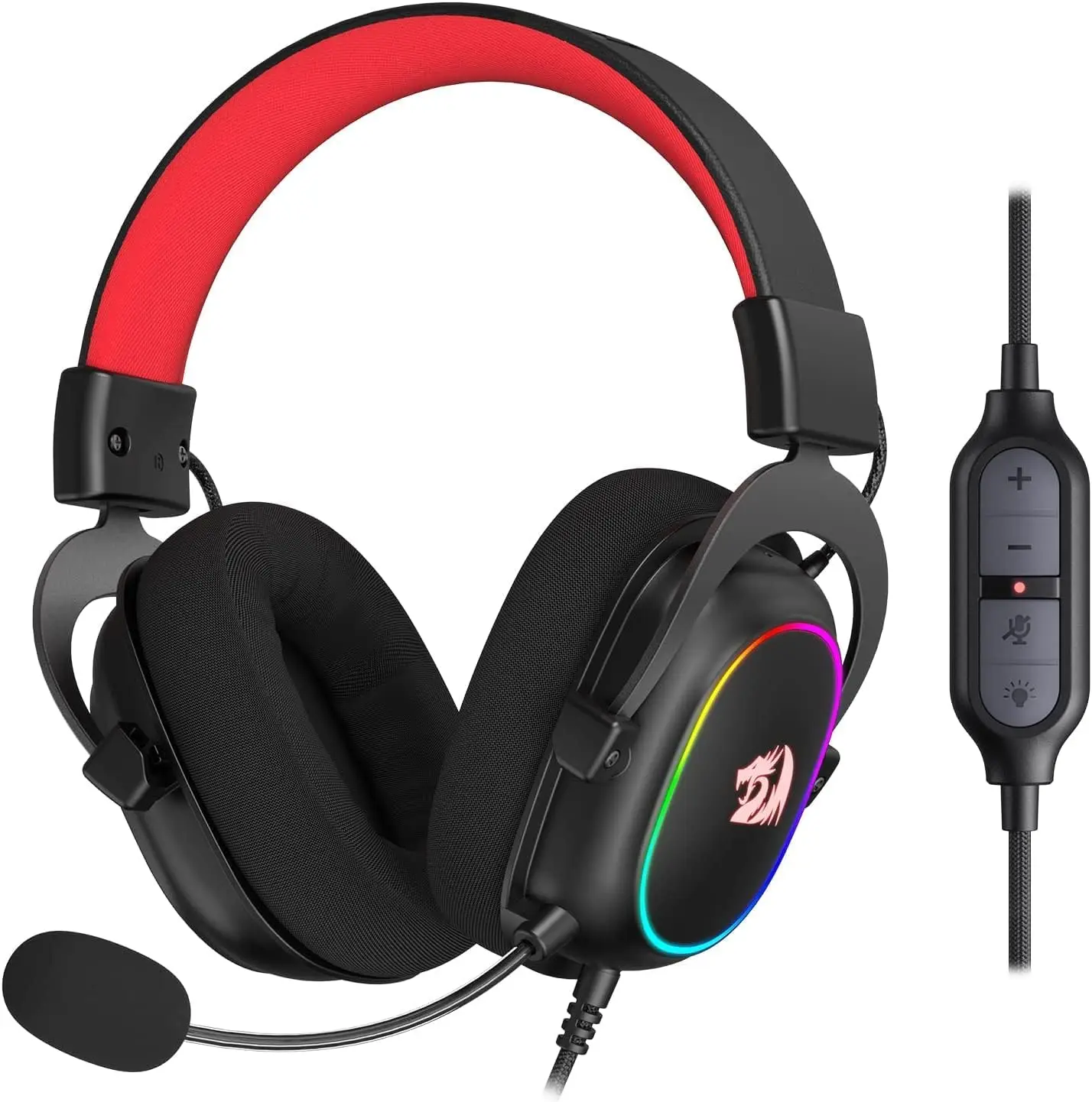 Redragon H510 Zeus-X RGB Wired Backlit Gaming Headset 7.1 Surround Sound Multi Platforms Headphone