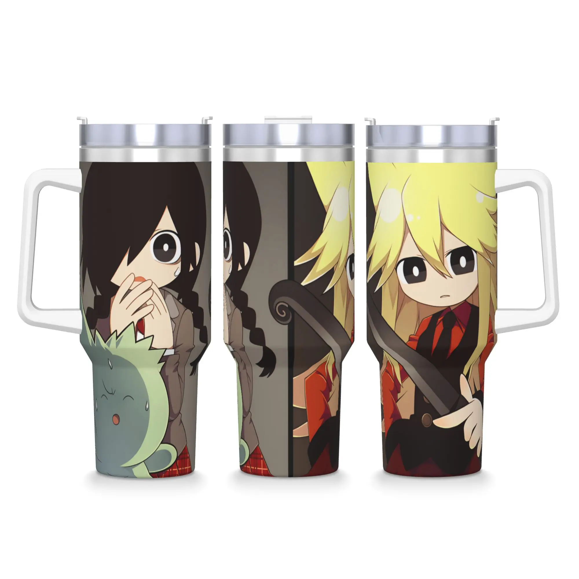M-mogeko castle Tumbler  Hot Drinks Water Bottle Keep Heat Stainless Steel Coffee Mug Design Driving Mugs Cup