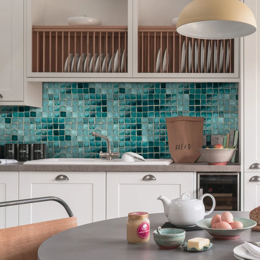 

500x20cm Waterproof Anti-Oil Tile Sticker Self Adhesive Wall Decor Bathroom Kitchen Porcelain Waist Line Sticker