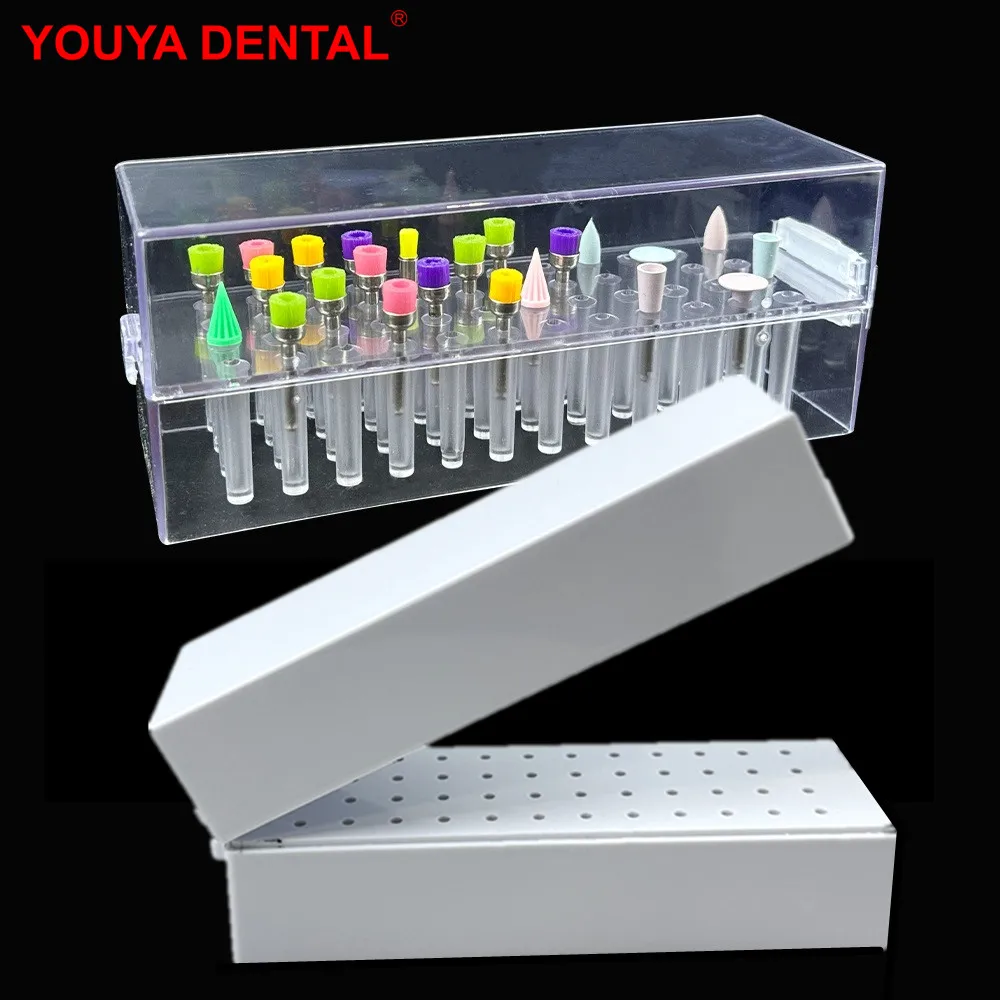

Dental Bur Organizer 48 Holes Plastic Endo File Holder Dentistry Disinfection Case Drill Grinding Head Instrument Storage Box