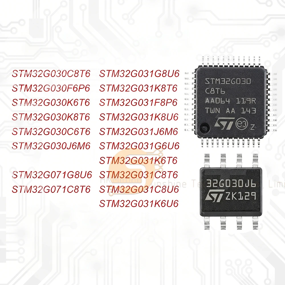 5pcs STM32G030 031 071 C6 C8 K6 K8T6 F6 F8P6 G6 G8U6 J6M6