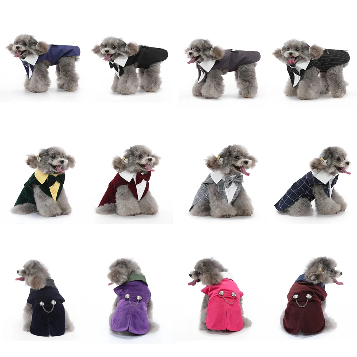 Christmas Dog Costume Dog Halloween Apparel Dog Wedding Outfit Clothes Wedding Shirt Clothes Formal Tuxedo  Teddy Bulldog