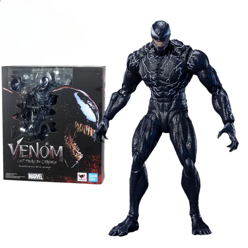 Originality Marvel Universe Anime Figure SHF Venom 2 Action Figure Toys Collectible Model Desktop Ornaments Doll Children Gifts