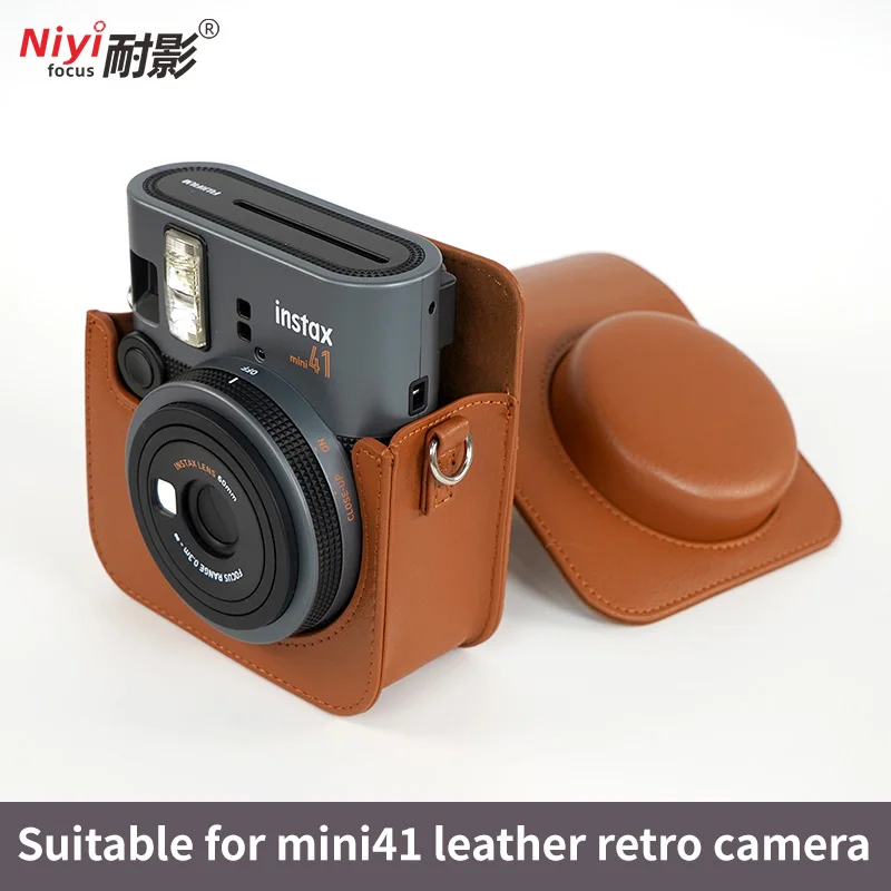 

For Fujifilm Instax Mini41 90 99 Retro PU Leather Camera Bag Shockproof Portable Mini12/11/9/8 Camera Case Carrying Storage