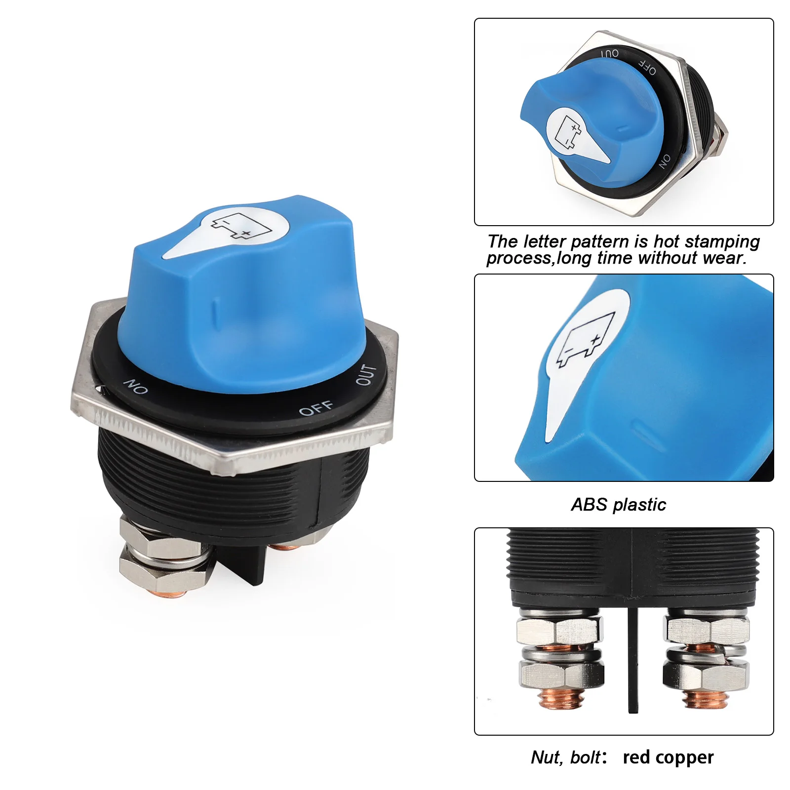 

12V Battery Disconnector Isolator Cut Off Switch Kit 50 100 200 300A Car Battery Race Rally Switch For RV Motorcycle Truck Boat