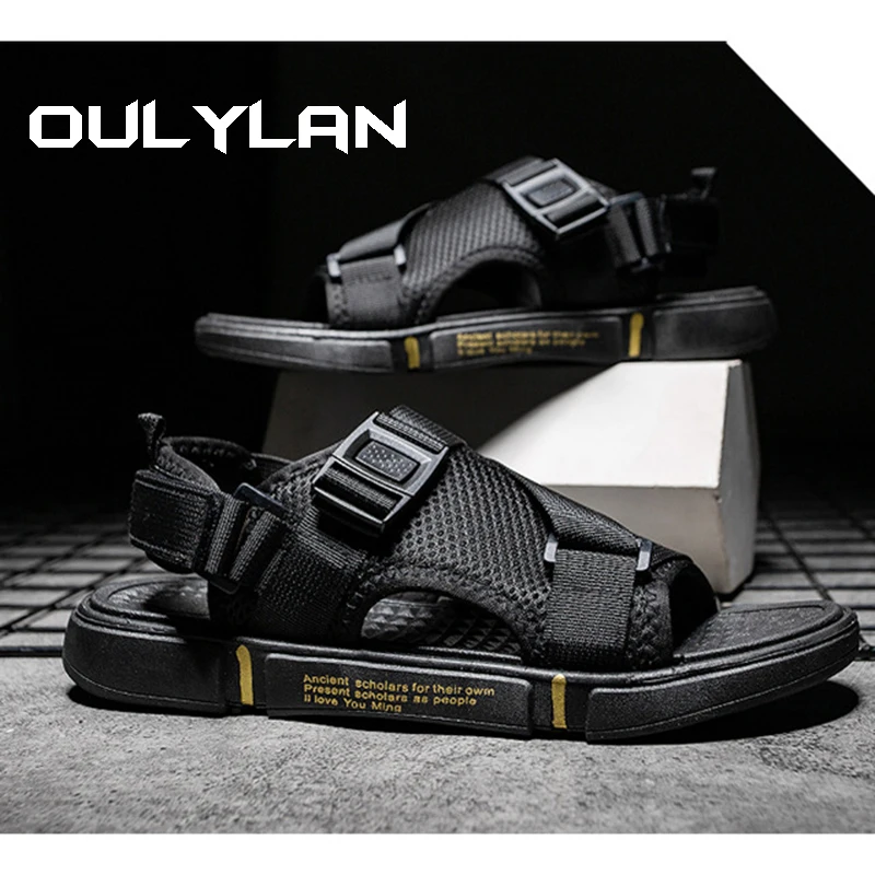 

Summer Men's New Sandals Fashion Trend High-Quality Beach Shoes Comfortable Non-Slip Leisure Soft Soled Shoes.