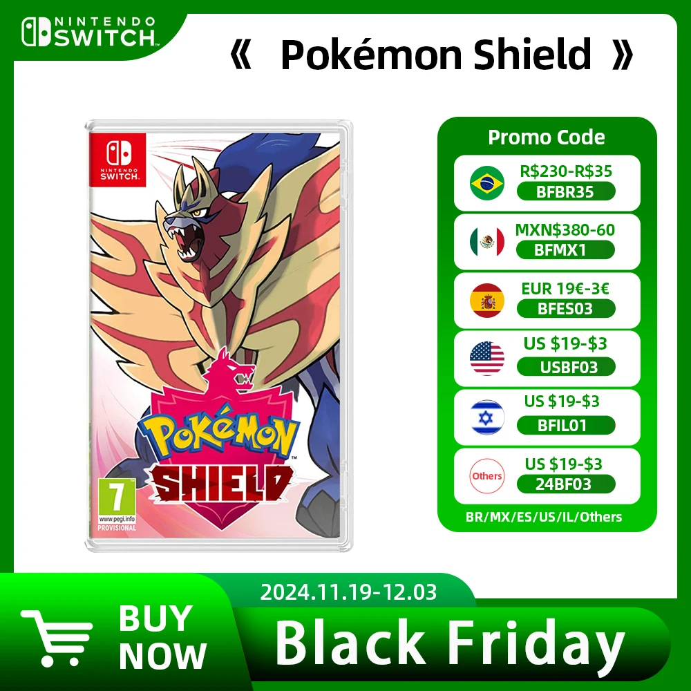 Nintendo Switch Game Deals - Pokemon Shield - Stander Edition - Solid Game Cassette Support TV Tabletop Handheld Mode