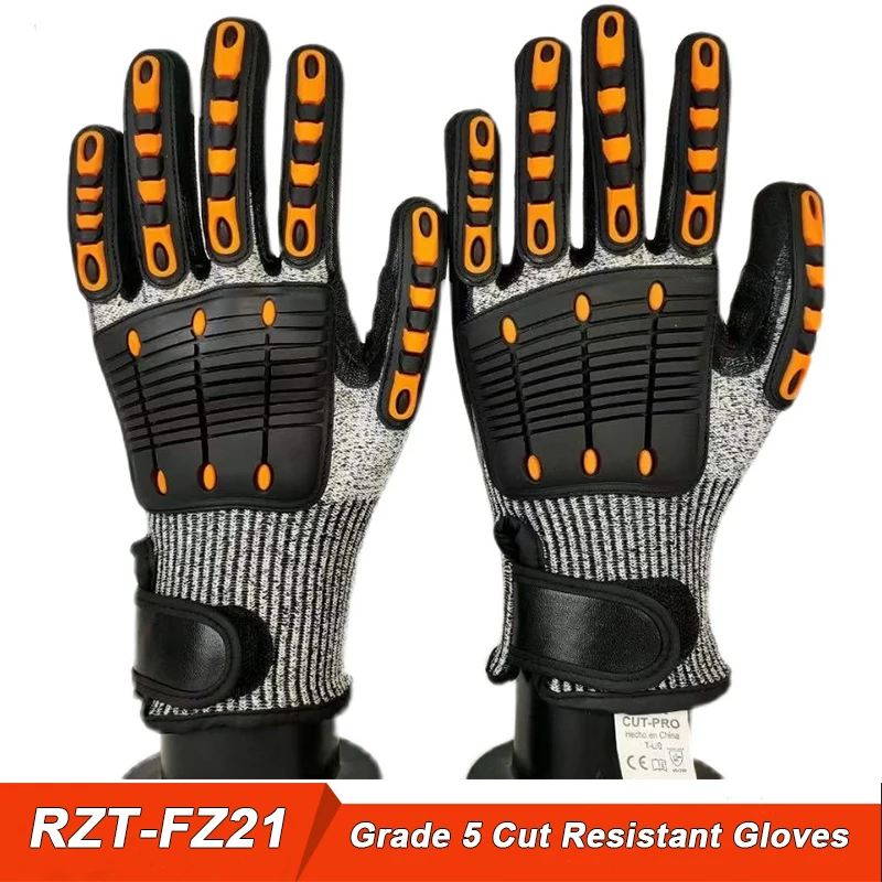 RZT-F21 cut resistant gloves Anti-vibration anti-smashing anticutting anti-collision gloves Outdoor cycling Rescue safety gloves