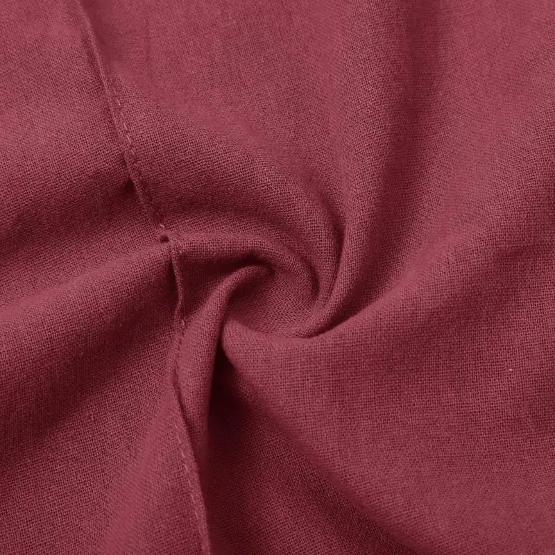 Pantalon en lin coton pour femmes, ample, taille élastique, décontracté, avec poche, F3MD