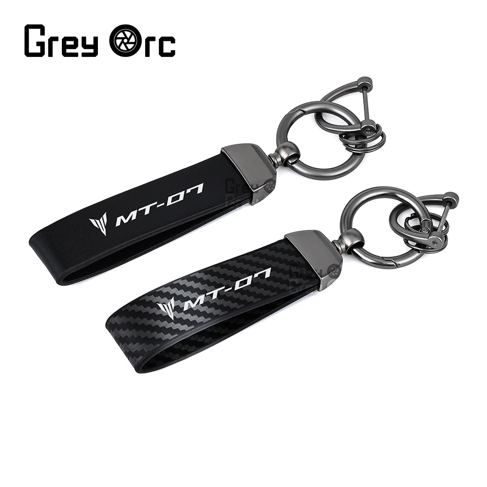 MT 07 المفاتيح لياماها MT 07 MT07 اكسسوارات دراجة نارية عالية الجودة الجلود المفاتيح كيرينغ أسود/الكربون الملمس #5