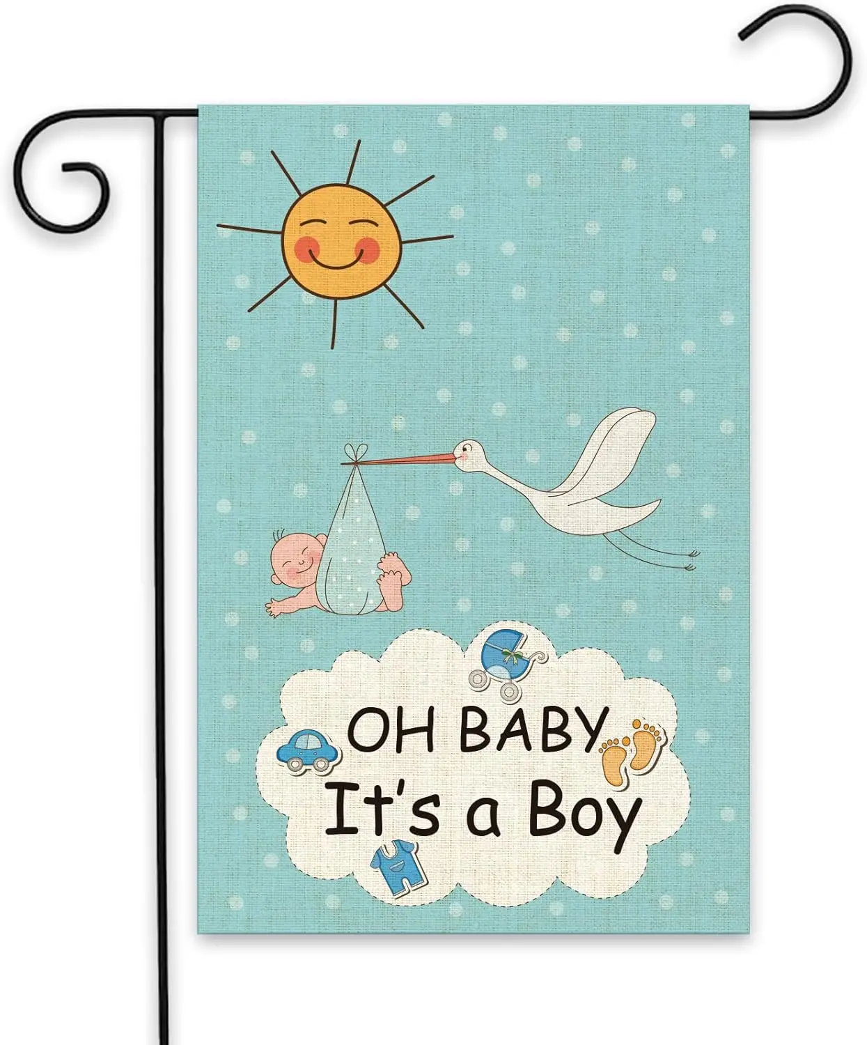 ShuanQ Oh Baby It&;s a Boy Garden Flag Double Sided Welcome Baby Boy Baby Shower Gender Reveal Outside Decoration for Home Yard