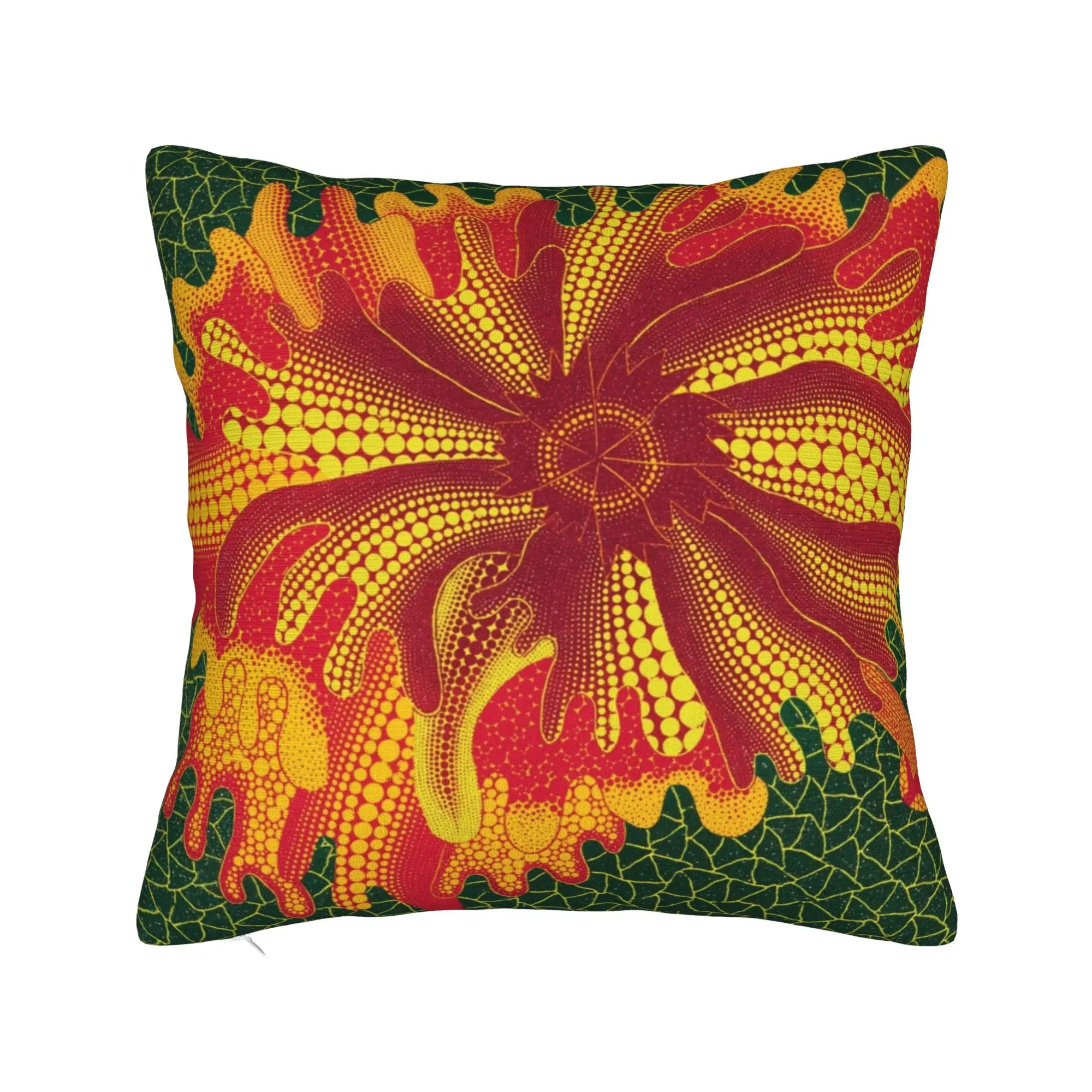 Flowers Yayoi Throw Pillow Square Pillowcases Sofa Kusama Art Abstract Dots Pumpkin Polka Pop Cushion Case Pillow Cover 40*40