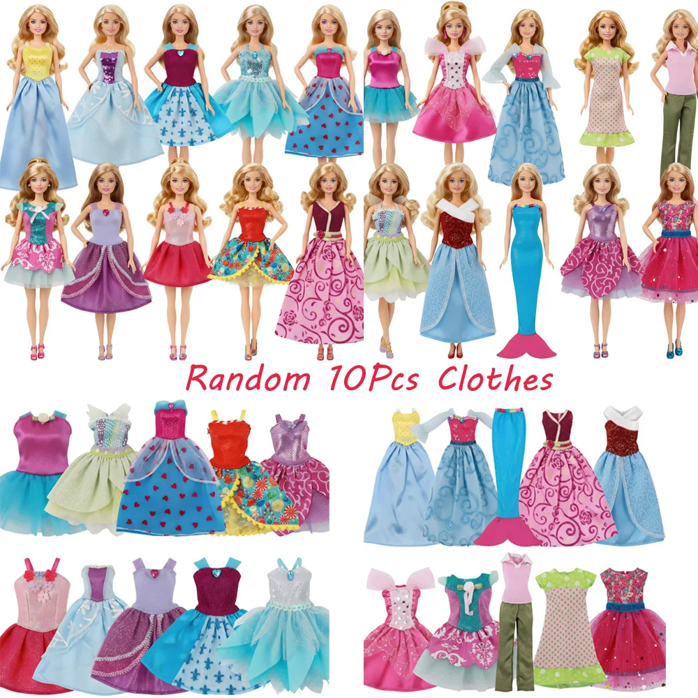 52 szt./zestaw Akcesoria dla lalek = 10*Ubranka dla lalek + 42*Akcesoria dla lalek Buty dla lalek Naszyjniki Okulary Wieszaki Dla lalek 30 cm, Prezent dla dziewczynki