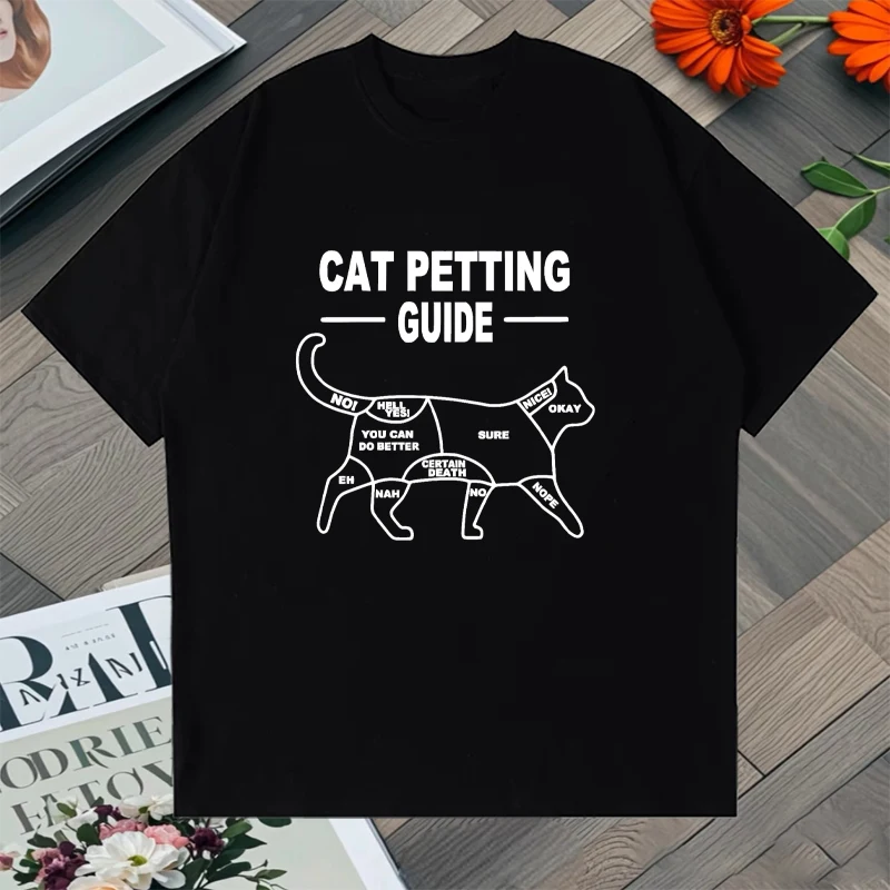 

2025 Hot Sale Summer Cotton Cute Space Cat Oversized t-shirt Men Women Street Hip Hop Comfortable Soft Cotton O-Neck Tee shirt