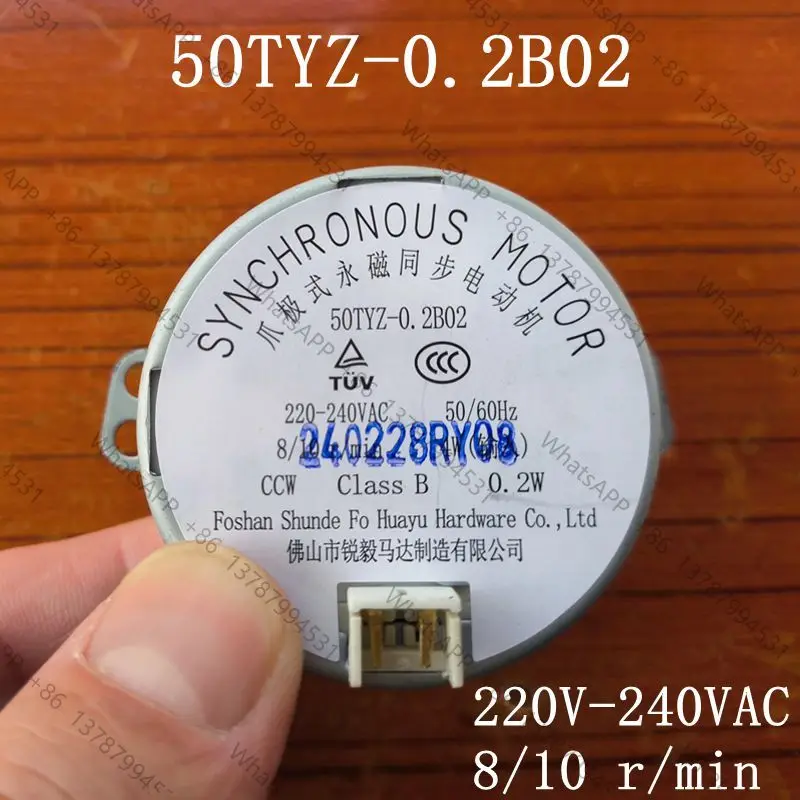1PCS for Heater Claw Pole Permanent Magnet Synchronous Motor 50TYZ-0.2B02 220V-240VAC 8/10 r/min parts