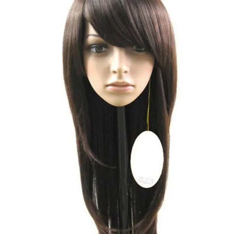 Fashion Women's long brown straight hair human hair women's wigs