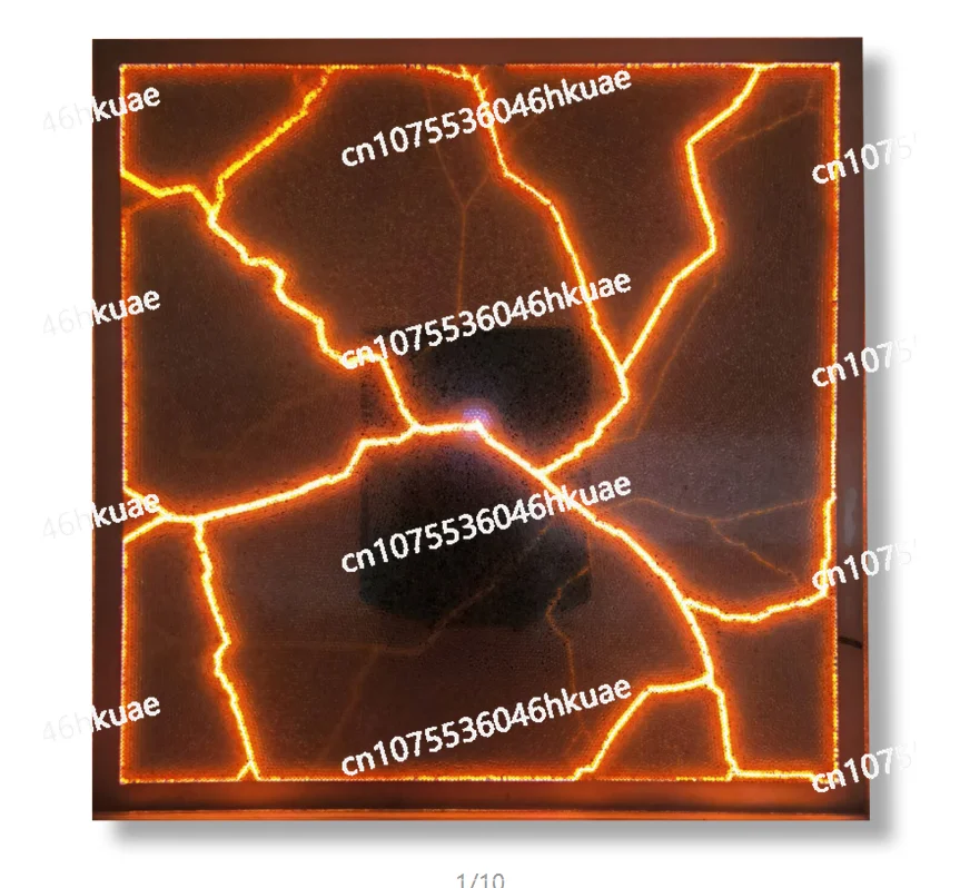 

16 Inch Square Red Plasma Plate Plasma Disk Lamp