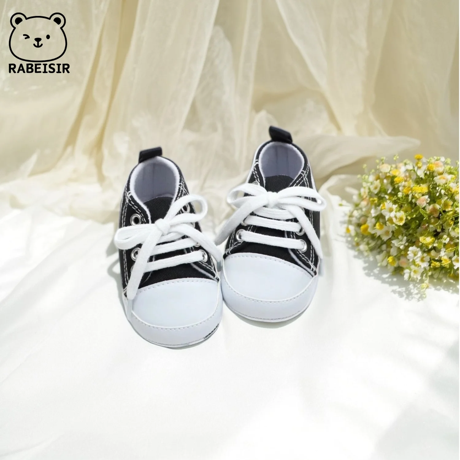 

Детская парусиновая обувь RABEISIR, детская прогулочная обувь для детей 6-12-18 месяцев, противоскользящая, дышащая