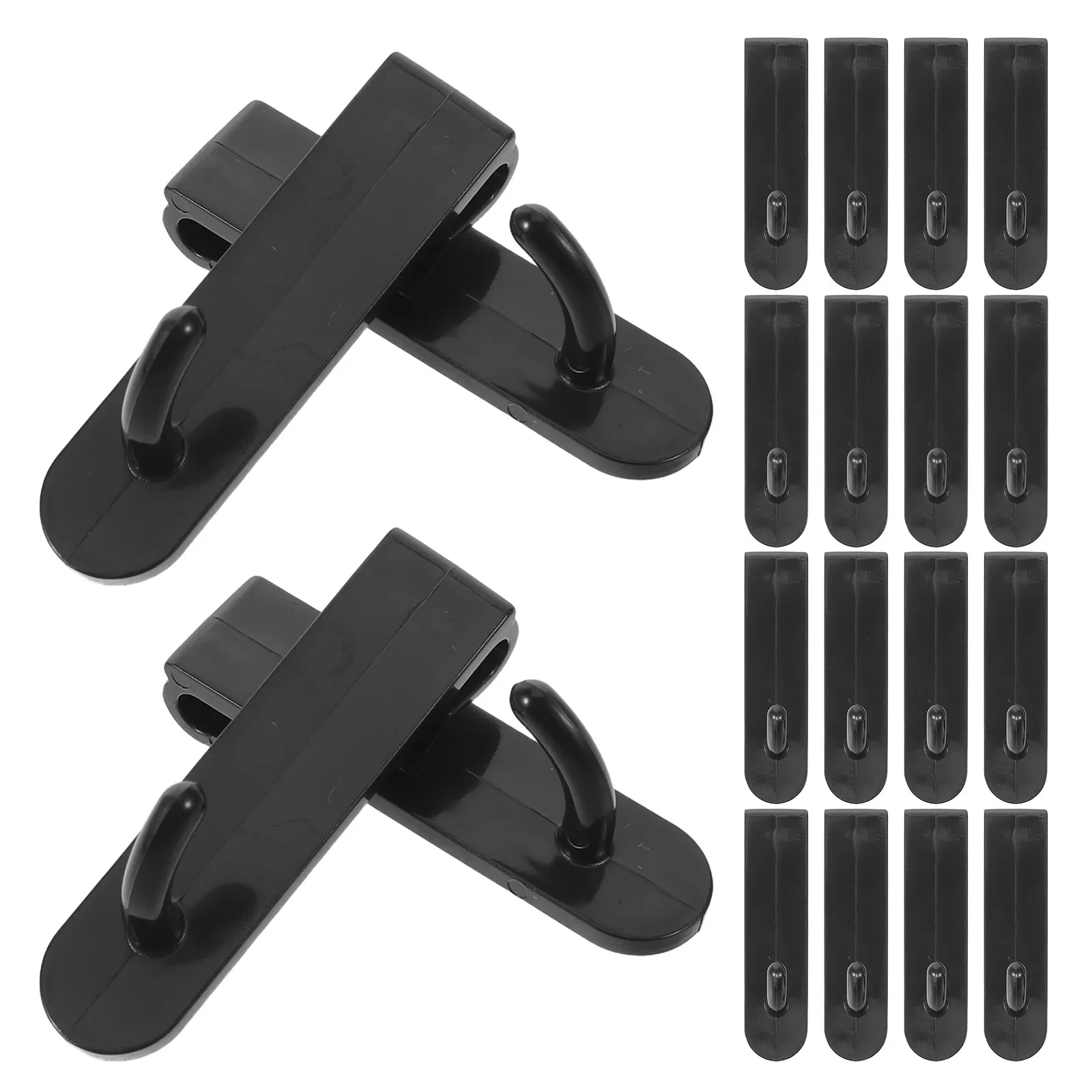 35Pcs Grid Wall Hooks Black Wire Grid Panel Hooks Wall Display Hook Retail Merchandising Kitchen Storage Shelving Hanging
