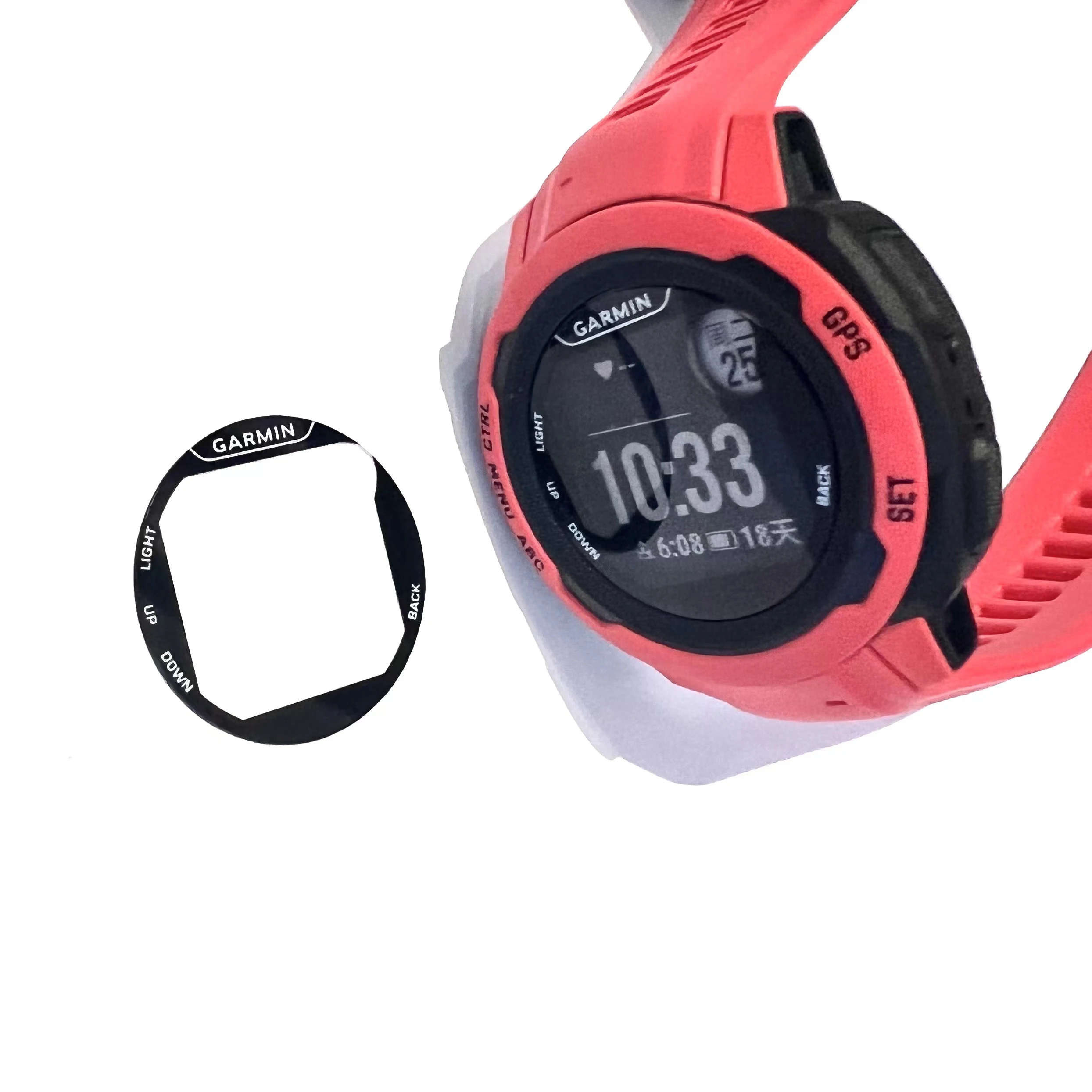 Película protetora para garmin instinto 2 2s, pulseira de smartwatch 3d, película protetora de tela (vidro não temperado), 1 peça/2 peças