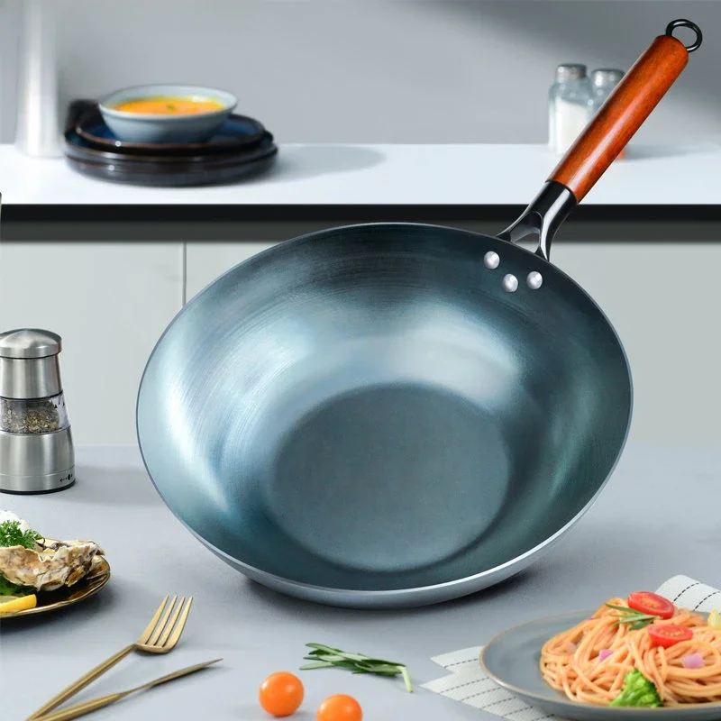 Flat Bottom Wok Pan 13.5