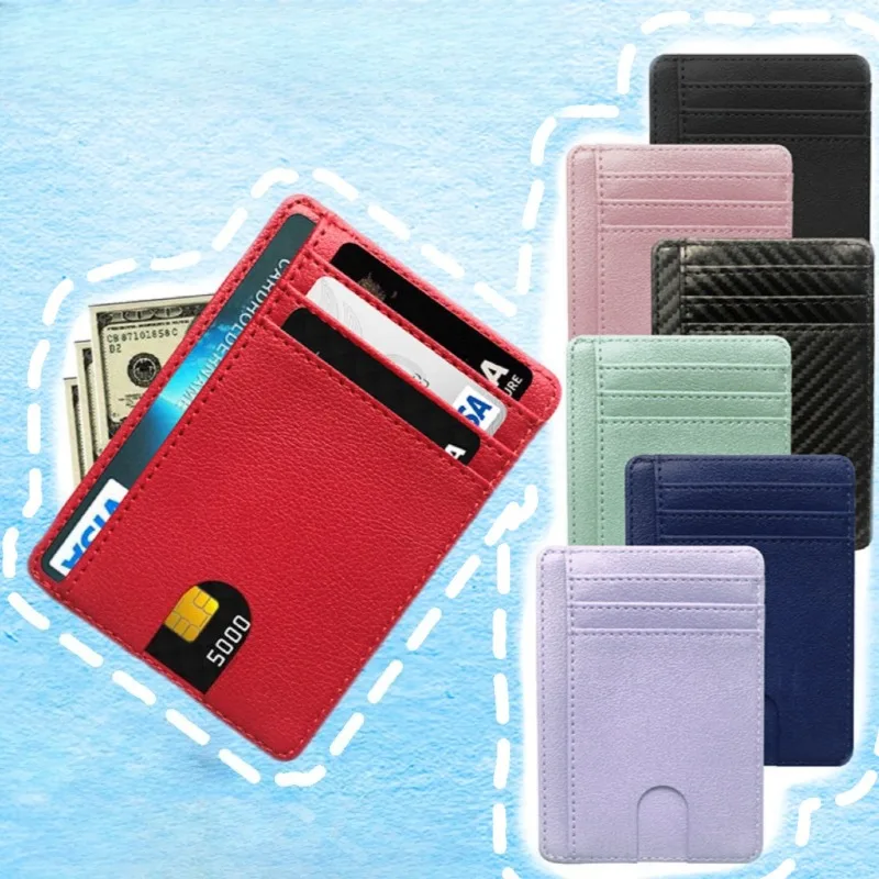 

Slim RFID-Blocking Wallet - Genuine Leather Card Holder with Multiple Slots, Secure Compact Design