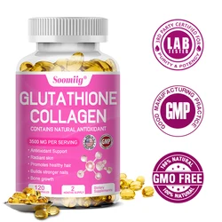 Collagen with Glutathione, Advanced Hydrolyzed Formula for Optimal Absorption, Skin, Hair, Nails & Joints, Natural Antioxidant