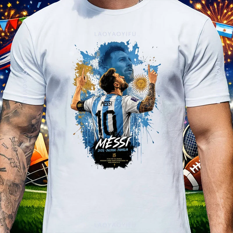 Football Legends Argentina No.10 Unisex Vintage Cotton T-Shirt Graphic Personalized Fan Present 2026 Football Tee