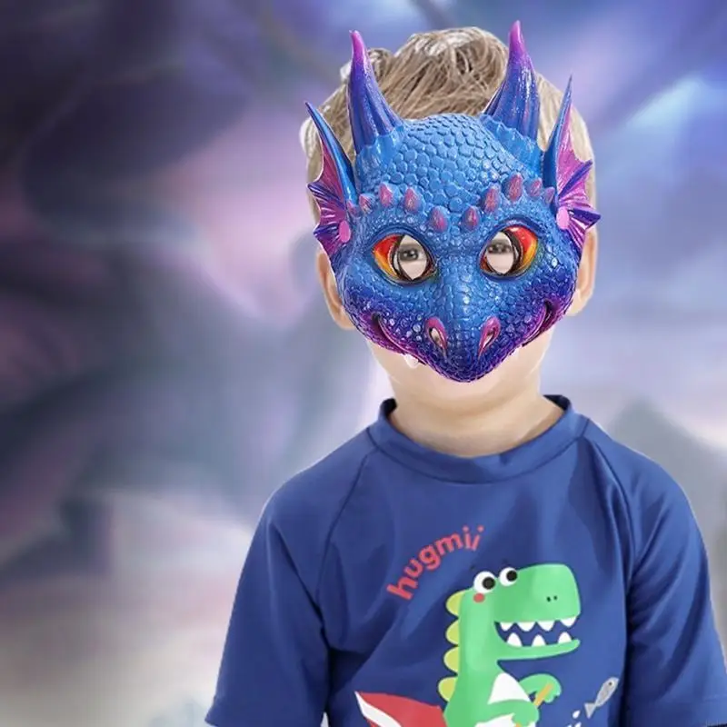 Masque Dragon pour enfants, masques fête, déguisement Dragon, masque Cosplay amusant pour Halloween, masques