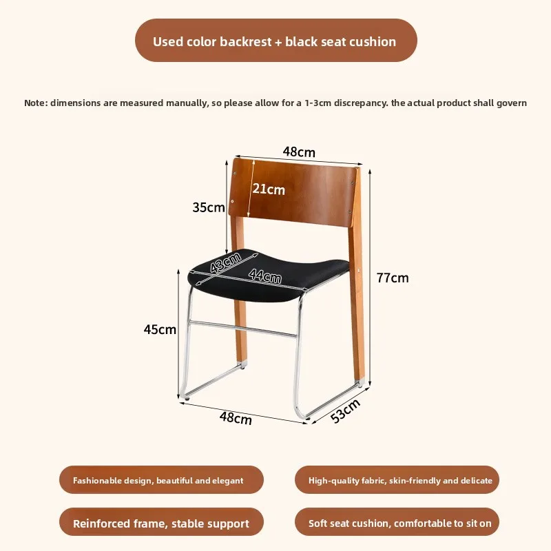 Comfortable Mid‑Century Modern Dining Chair, Luxury Soft Velvet Iron Frame Vintage Accent Side Chair for Home Dining Room Office view 6