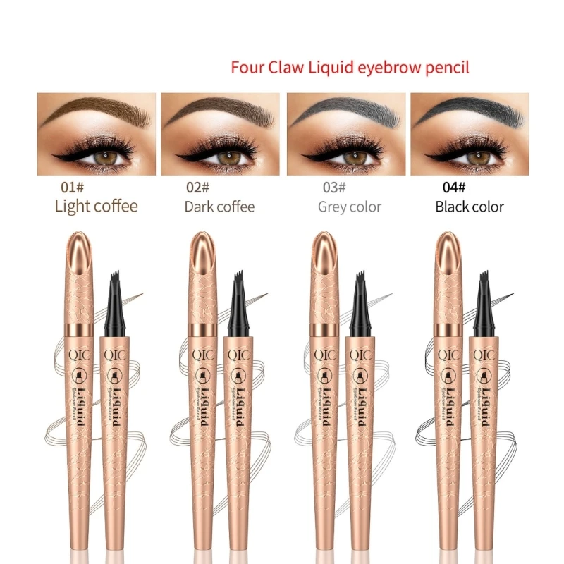 QIC Eyebrow Pencil Lift & Snatch Eyebrow Microblading Pen Eye Makeup Eyebrow Pen Micro 4 Point Brow Pen Natural Eyebrow Hair