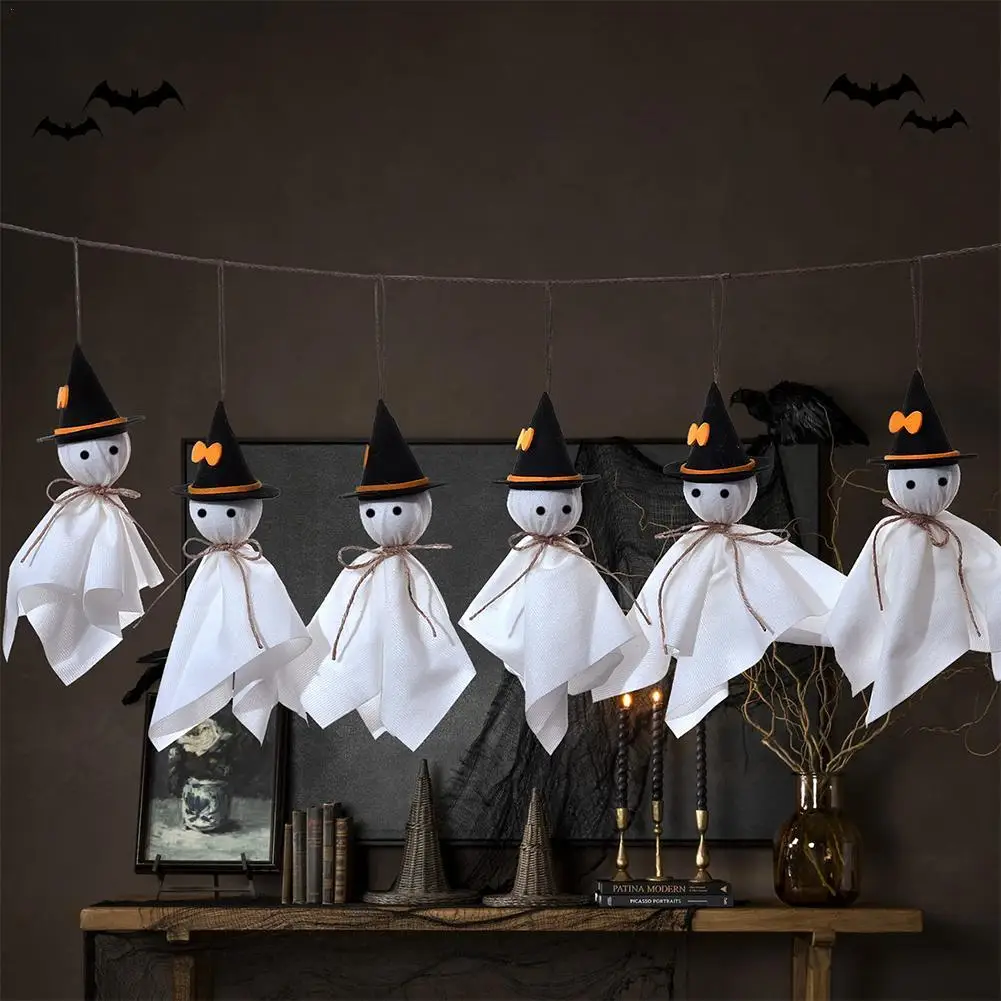 

1pcs Halloween Hanging Honeycomb White Ghost 3D Paper Lantern Ornament for Halloween Party Home Indoor Outdoor Yard Decoration