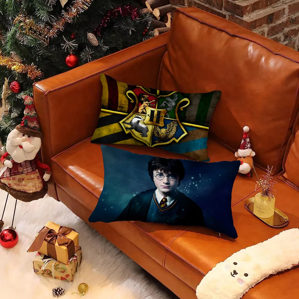 H-Harry-Movie-P-Potter Pillow Covers Cartoon Sofa Decorative Home Double-sided Printing Short Plush Cute Cushion Cover