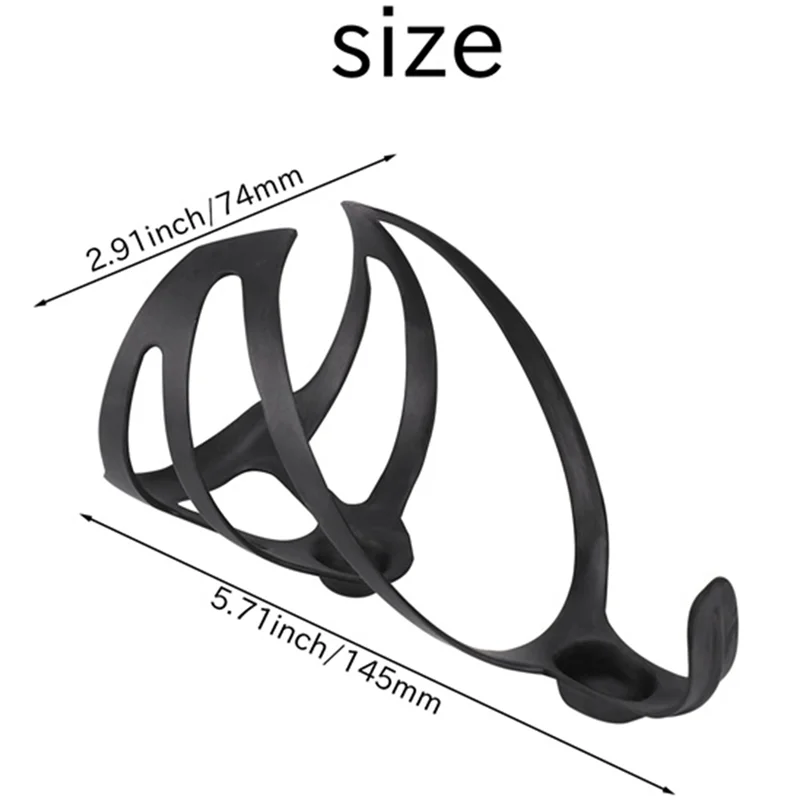 

2525+ 2 Pack Full Carbon Fiber Water Road Bike Bottle Cage Bicycle Bottle Cage Bicycle Accessories Black