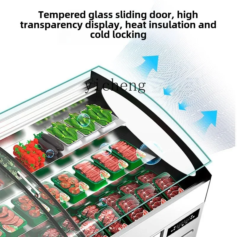 

ZZ double temperature ladder ordering cabinet freezer display cabinet commercial refrigerated frozen restaurant