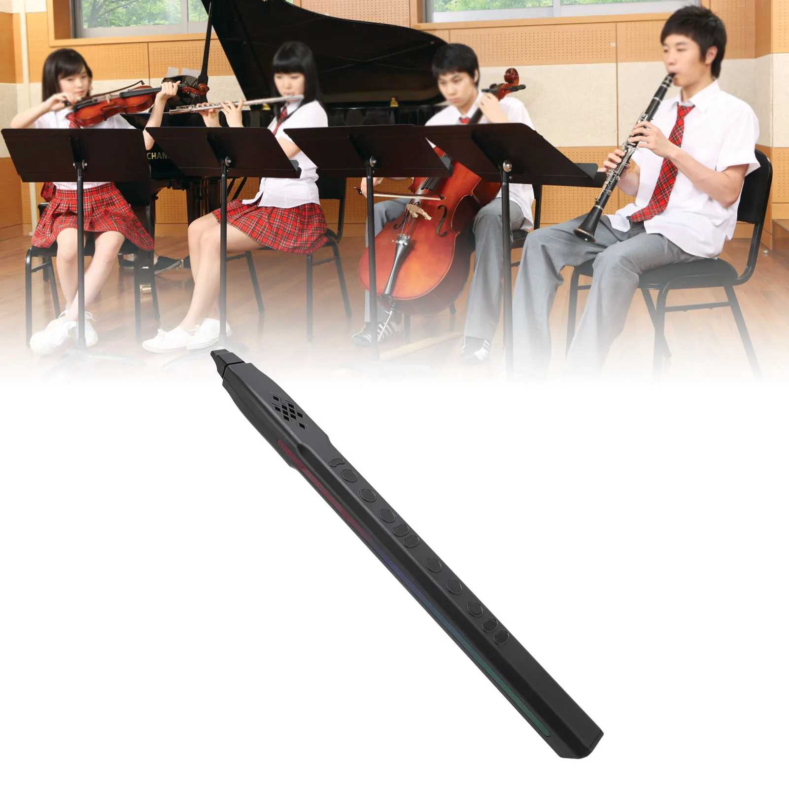 

MIDI Electronic Saxophone Portable 13 Musical Instrument Tones Mini Electronic Wind Instrument Adjustable Volume for Practice