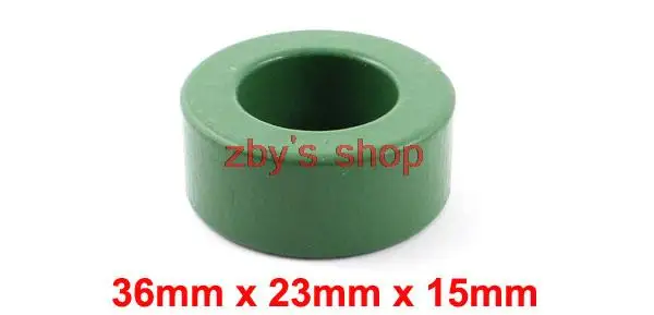 1Pc 36mm x 23mm x 15mm (37MMx23MMx15.5MM)Green Toroid Ferrite Ring Core for Inductors Chokes