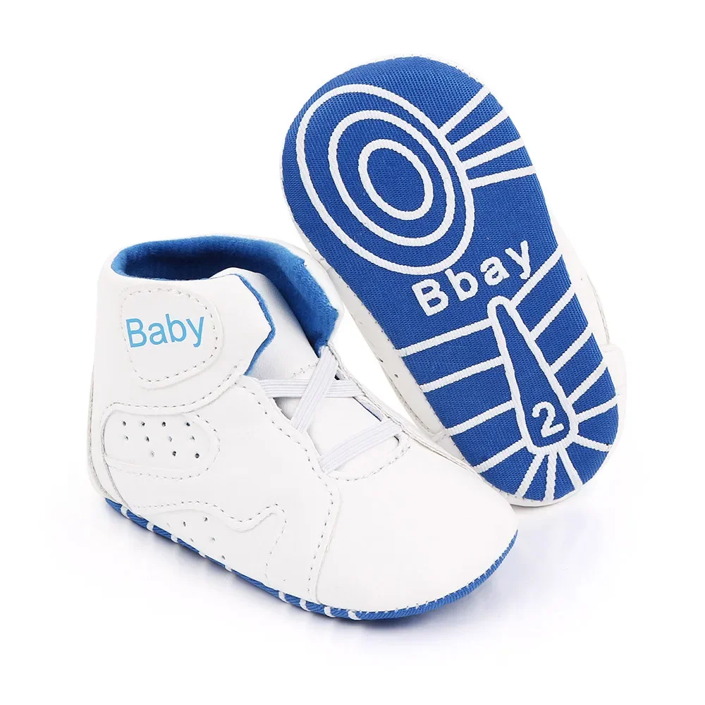 Meckior 2024 New Baby Boys Girls Sneakers Soft Bottom Non-slip Baby Soccer Basketball Sports Shoes First Walker Crib Shoes