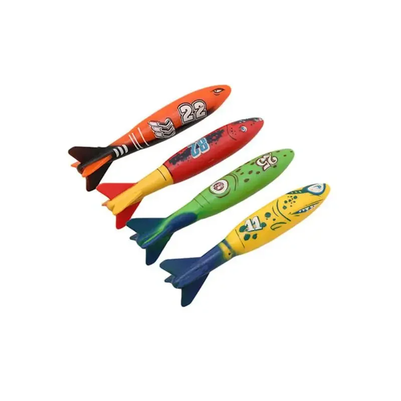 1/3PCS Torpedo Rocket Throwing Toy Swimming Pool Diving Games Children Underwater  Stick