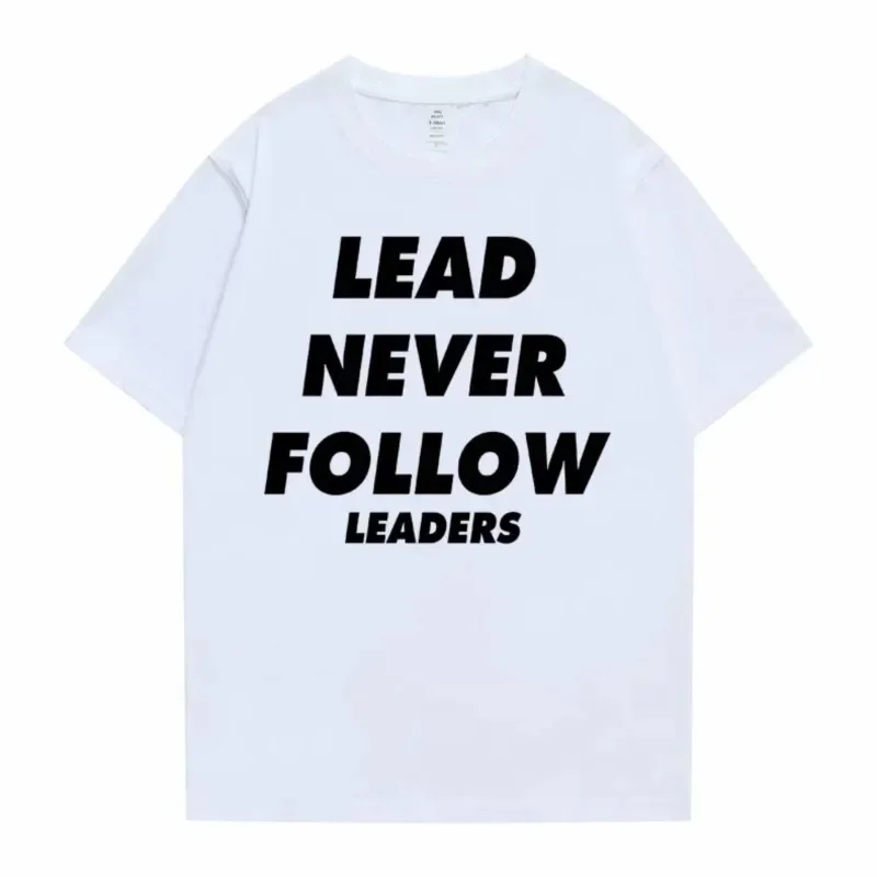 2026 Summer Rapper Chief Keef Lead Never Follow Leaders Letter Print T-shirt Men Hip Hop Fashion Trend T Shirts Men's Casual Y2k
