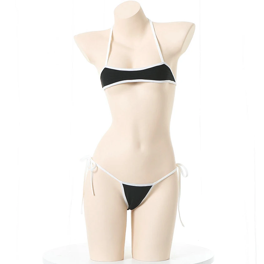 Sexy Micro Bikini Women Solid Three Points Underwear Mini String Swimsuit Beach Swimwear Lingerie