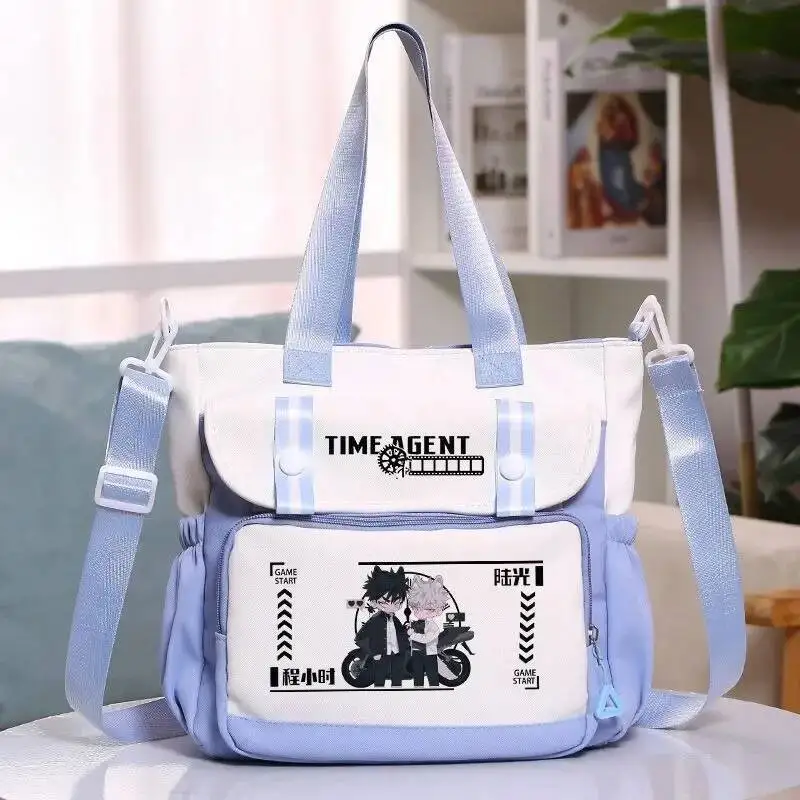 

Anime Game Chibi Black Red Blue White Link Click Student Messenger Crossbody Shoulder Bags School Girls Large Capacity