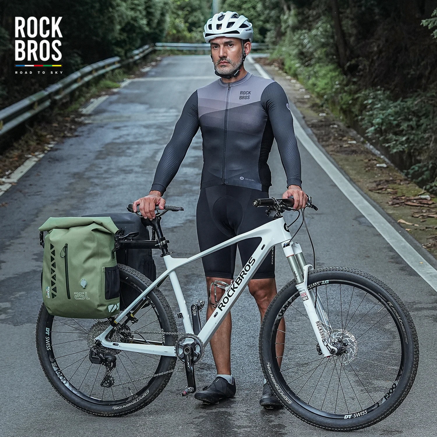ROCKBROS ROAD TO SKY Bicycle Shelf Bag Waterproof 25L Large Capacity Storage Rear Carrier Rack Bag Side Pannier Bike Accessories