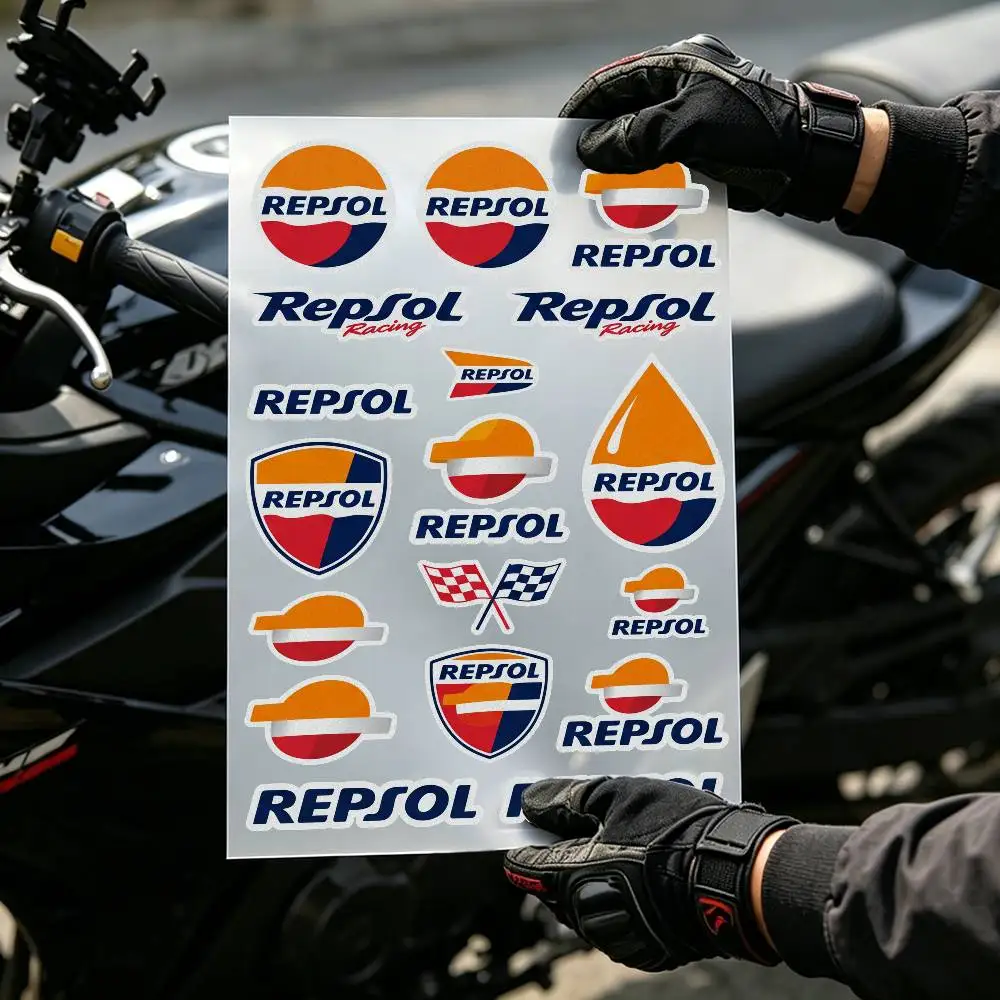 For REPSOL Reflective Tape for Helmet  High Luminance Safety Sticker for Motorcycle Car Bicycle  Waterproof