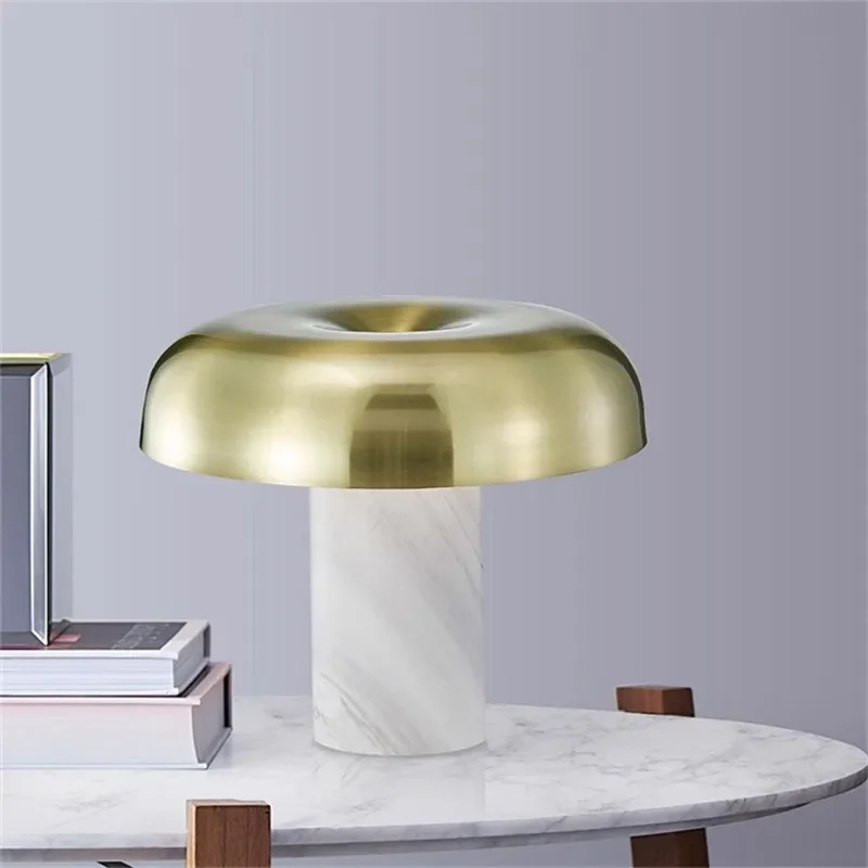 Nordic marble, marble table lamp bedroom, bedside living room study, postmodern creative personality, designer living room lamp