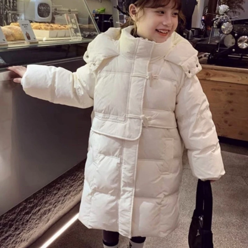 Girls Down Coat Jacket Cotton Windbreak 2023 Christmas Warm Plus Thicken Winter Skiwear Ten Degrees Below Zero Children's Clothi