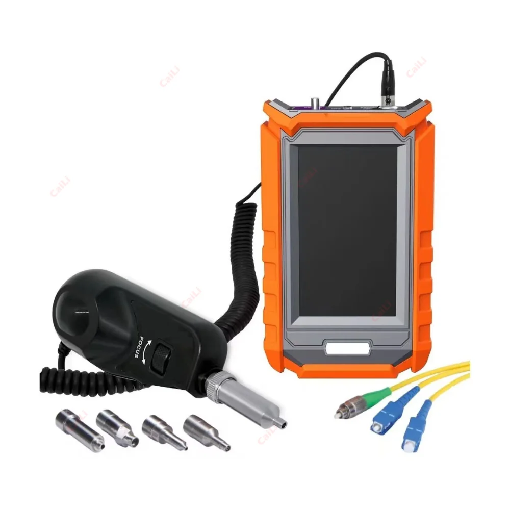 

FTTH Fiber Optic Inspection Probe Handheld Cleaner Microscope FVM-103 4.3 Inch Tool SD-LCD