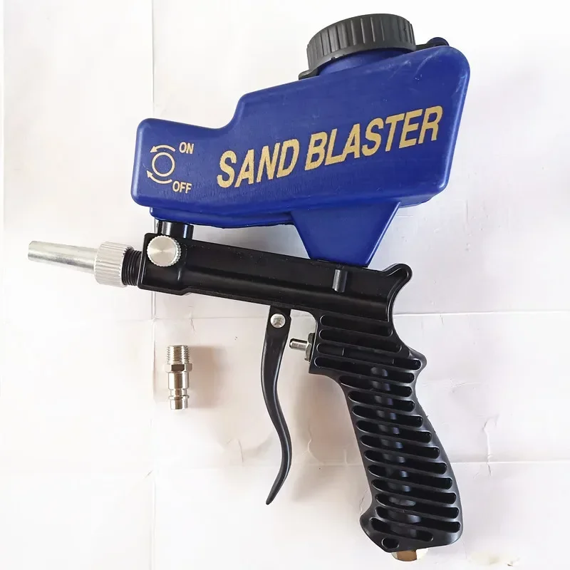 Rust Blasting Device Pneumatic Sandblasting Set Pneumatic Blasting Gun Set Adjustable Blasting Machine Gravity Sandblasting Gun