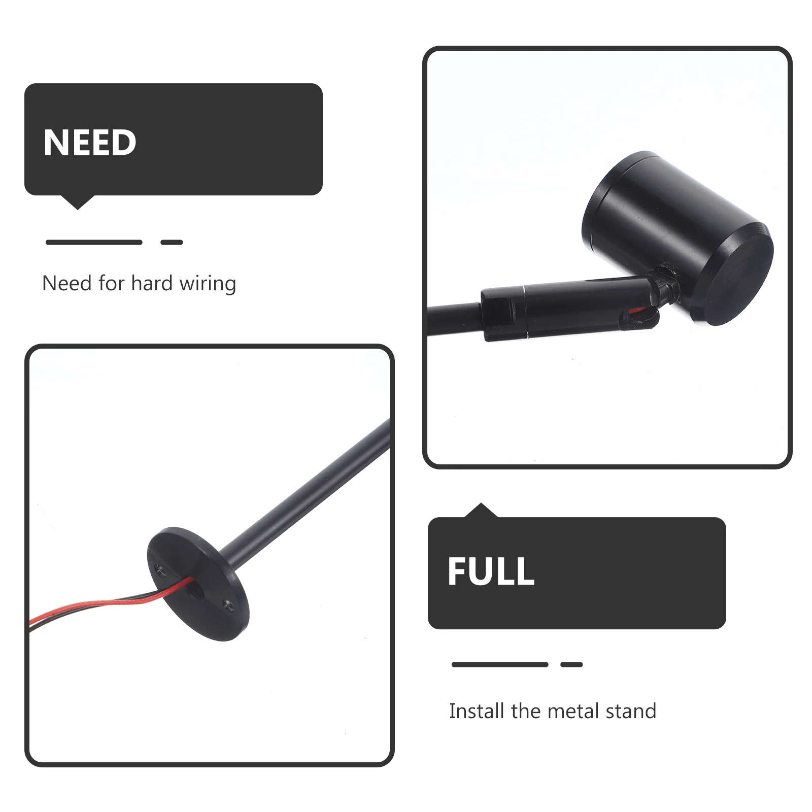 

2PCS Spotlight LED Display Lights High Brightness Warm White 3000-3200K Kitchen Shelf Cabinet Supplies Metal Stake Night Light